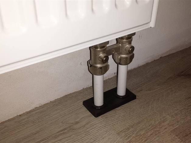 Double rosette for heating pipe / Doppelrosetten Heizungsrohr