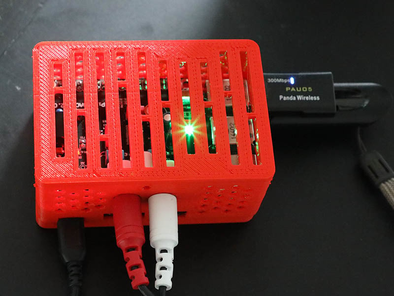 Raspberry Pi case with PIFI Digi DAC+HIFI card attached