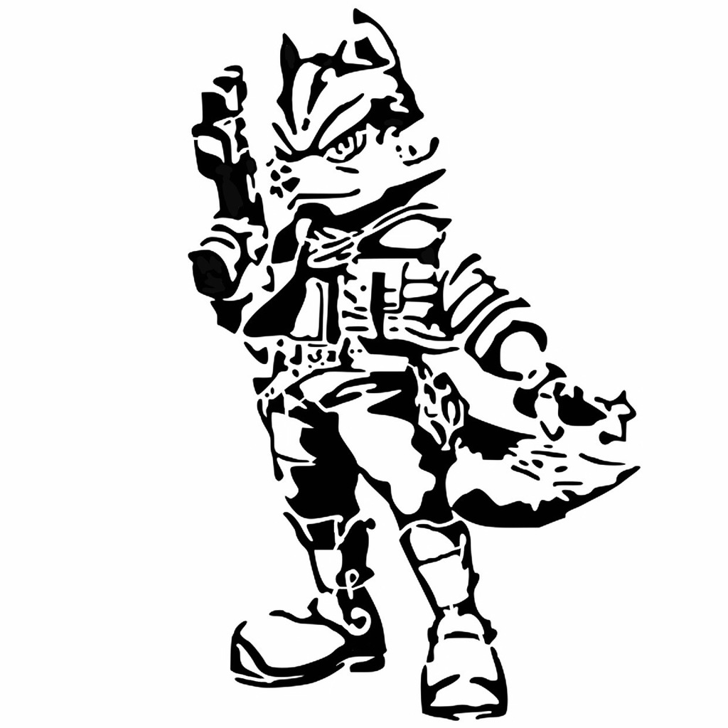 Star Fox stencil