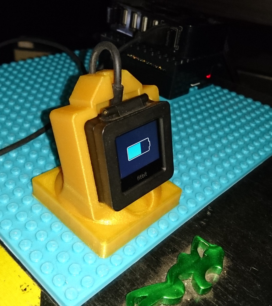 FitBit Blaze charging cradle with Lego compatible base 