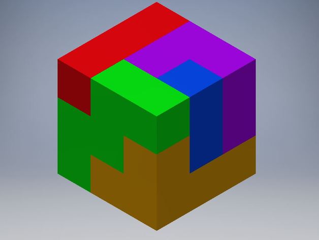 5 Part Puzzle Cube