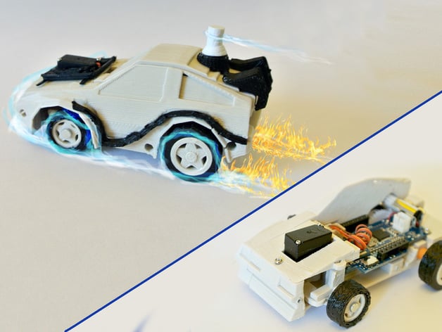 DeLorean BackToFuture RC Car w/ Arduino - 3DRacers