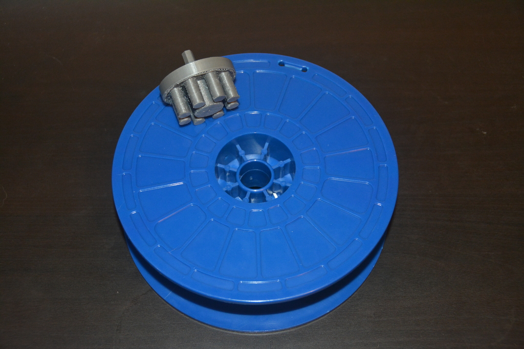 Blue PLA Filament Spool Winder for Dremel 3D Printer