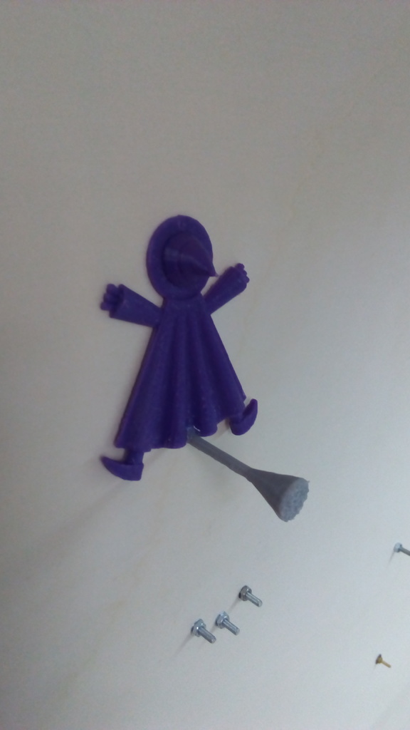 Witch splat with broom