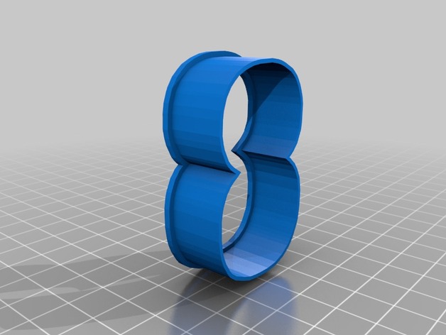3DNrj.com Number 8 Small Cookie Cutter