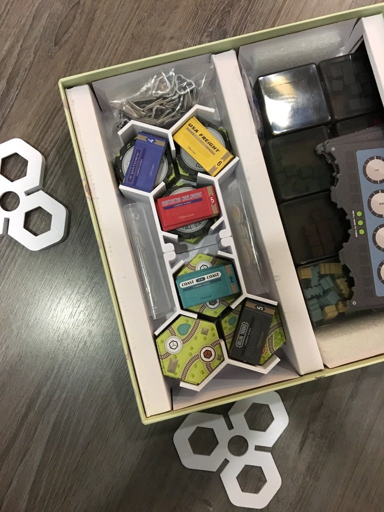 Whistle Stop board game - Tiles storage solution