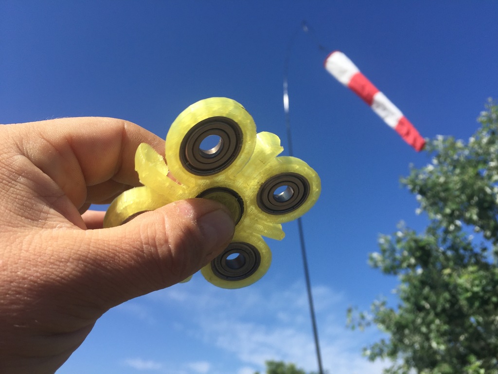 Wind Powered Fidget Spinner - easy to print