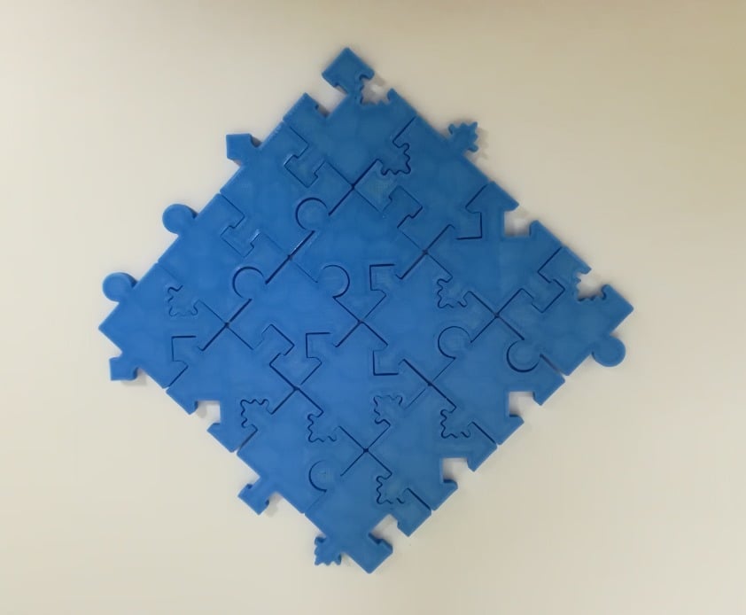 Jigsaw Puzzle, 16 Distinct Pieces, Shapes & Patterns