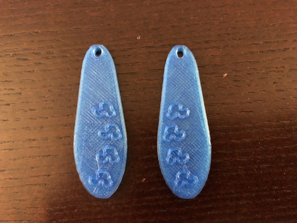Trapezoid Scribble Earrings