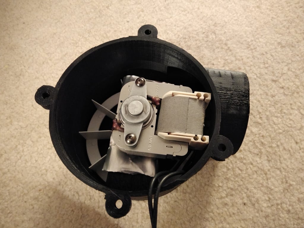 Exhaust Fan built with 120V Bathroom motor and Impeller