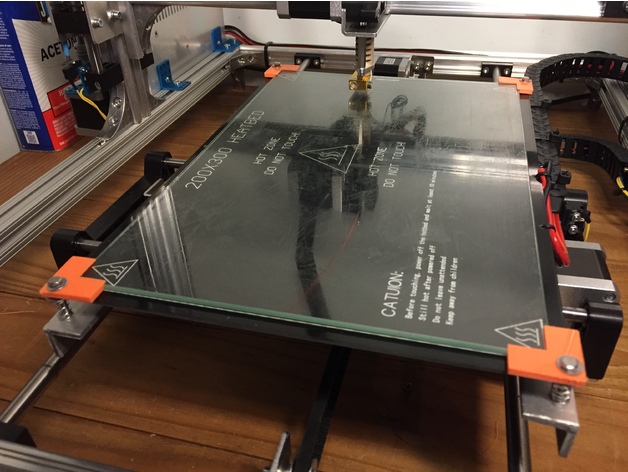 3D Print Bed Glass Corner Clips