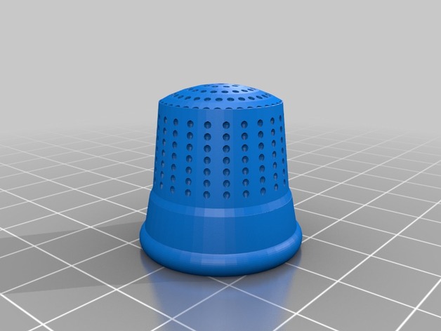 Just right for Thick Fingers Thimble  - OpenScad