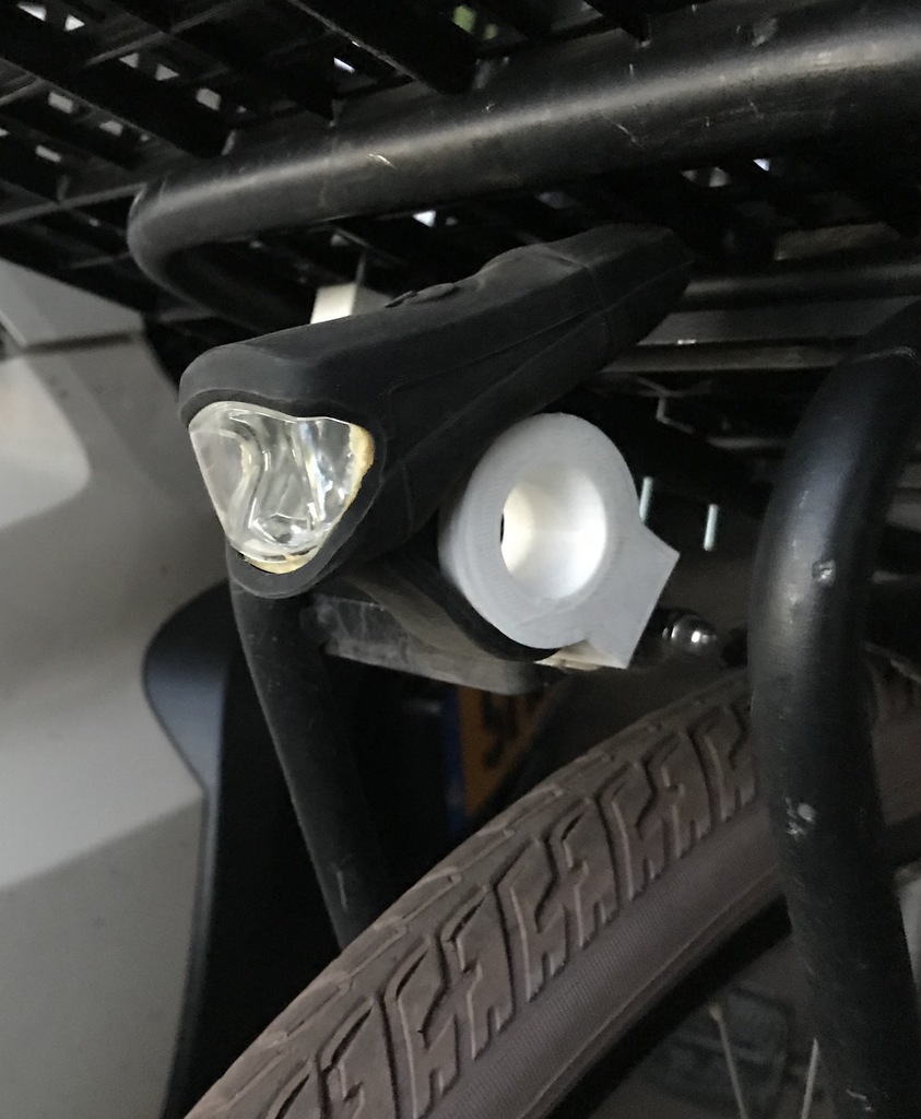 Bike light holder