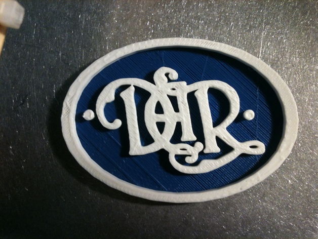 DAR Script Logo Medallion