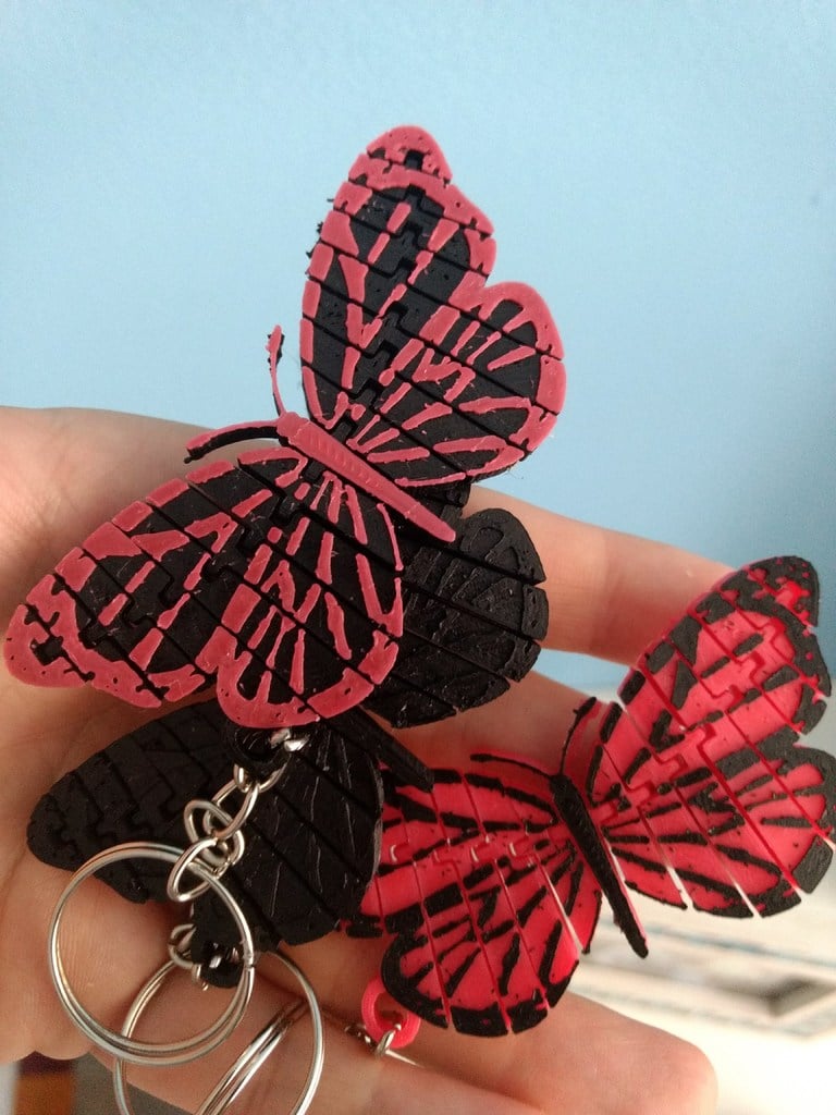 Articulated Monarch Butterfly keychain