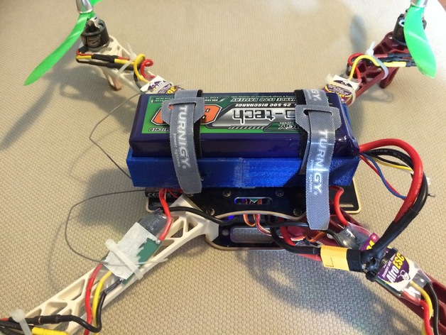 Battery holder for quadcopter