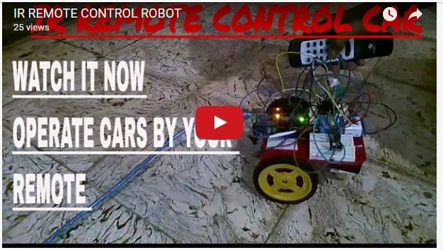 ir remote controlled robot