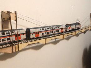 wall mounted train set