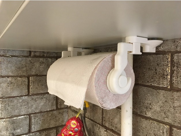 Paper towels adapter for IKEA hook sucker