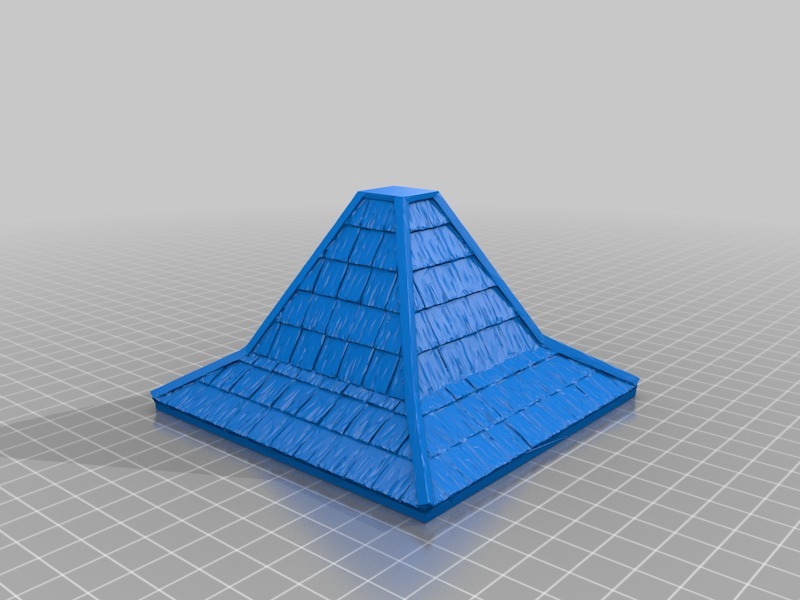 Tall Pyramid Rooftop 4" x 4" for 25/28mm Fantasy Buildings