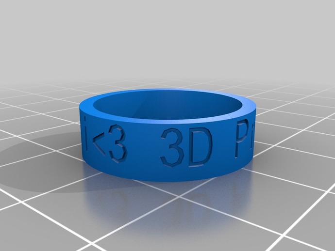 i<3 3D Printing Ring