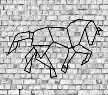 Horse geometric Wall Sculpture 2D