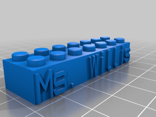 Ms. Willis Lego Block Necklace/Keychain