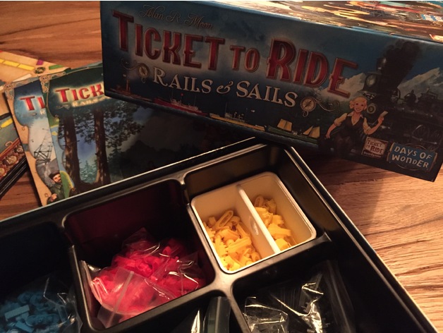 Ticket to Ride Rails and Sails box for play pieces