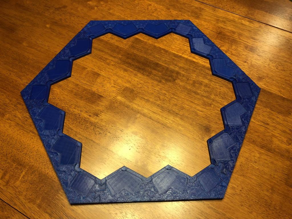Thicker Catan frame border for thicker hex pieces