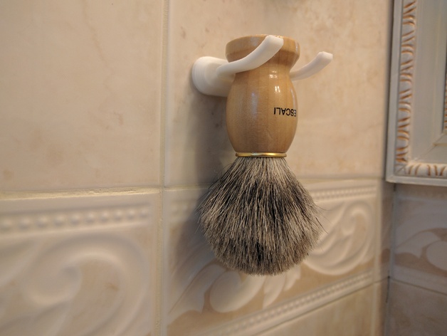 Wall mounted shaving (badger) brush holder