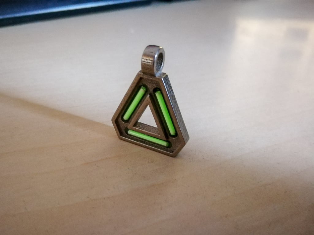 Tritium Triangle Necklace