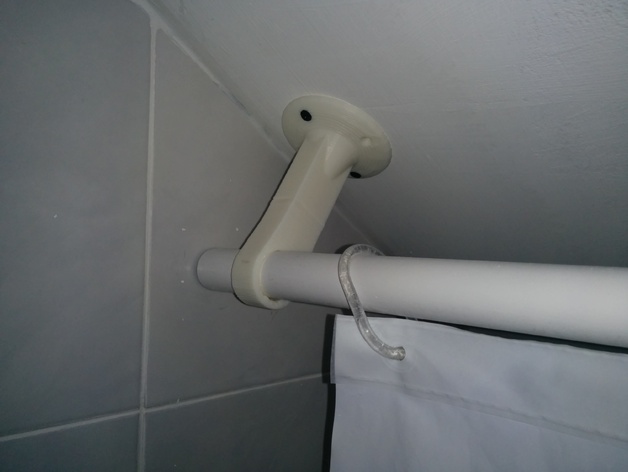 Holder for shower curtain rod for IKEA GÖMMAREN