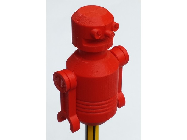 Robot Pencil Top Figurine