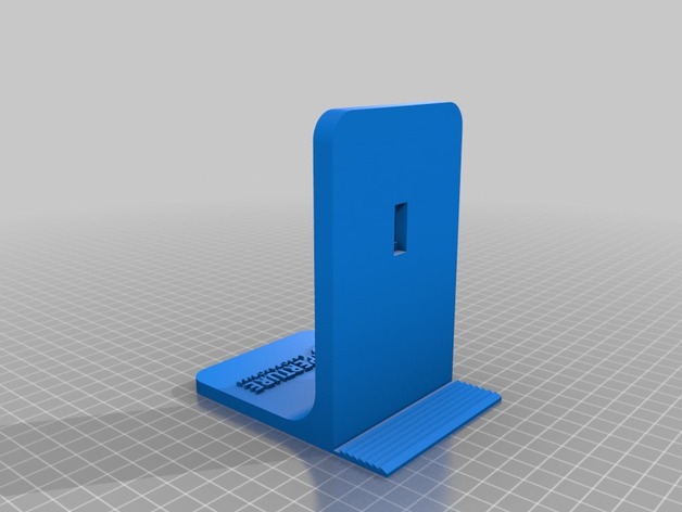 portal book stand end with aperture logo on it