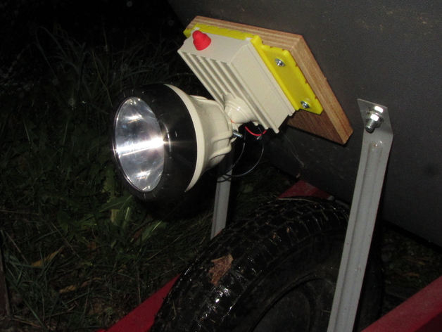 Wheelbarrow Headlight Using Eveready 6V Flashlight Guts
