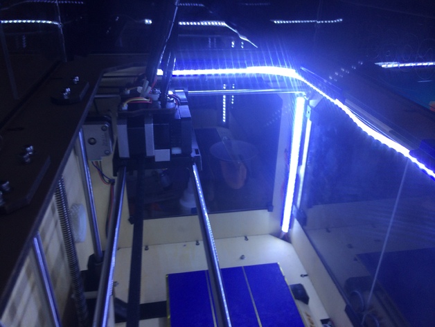 LED Strip 45deg Bracket for 3D Print Enclosure remix