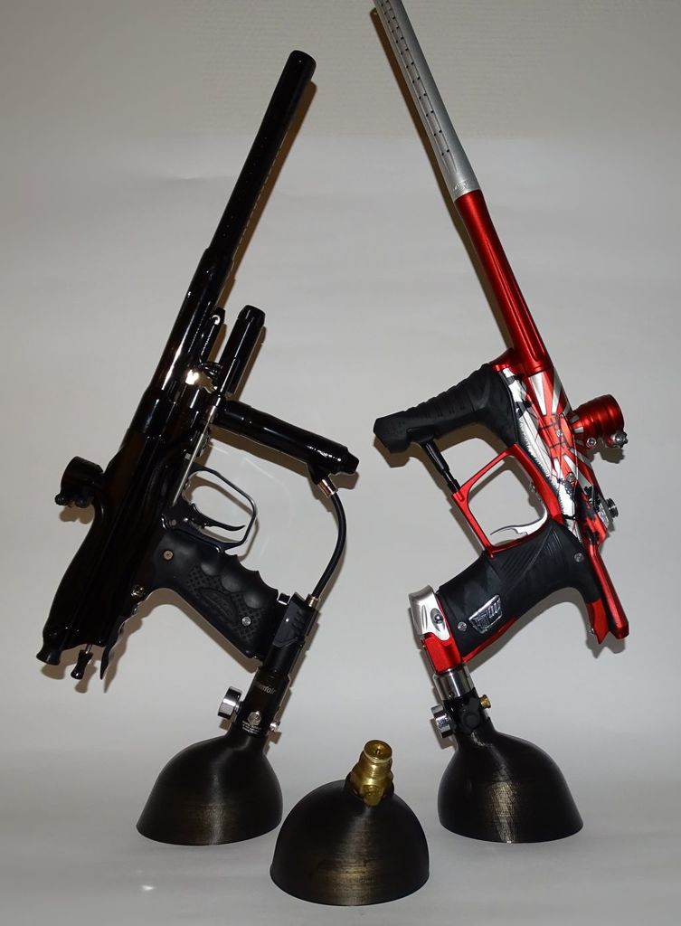 Paintball Air Bottle Display Stand + Faux regulator