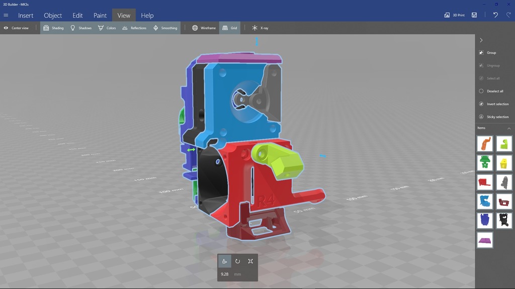 Prusa MK3s R4 put together (3D Builder)