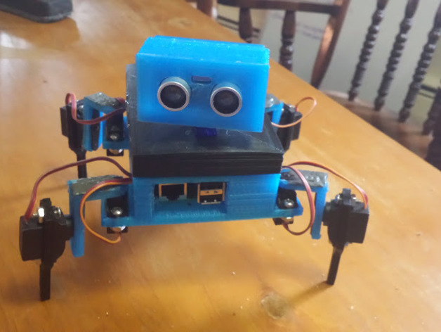 Gizmo, the 3d-printed,4-legged robot