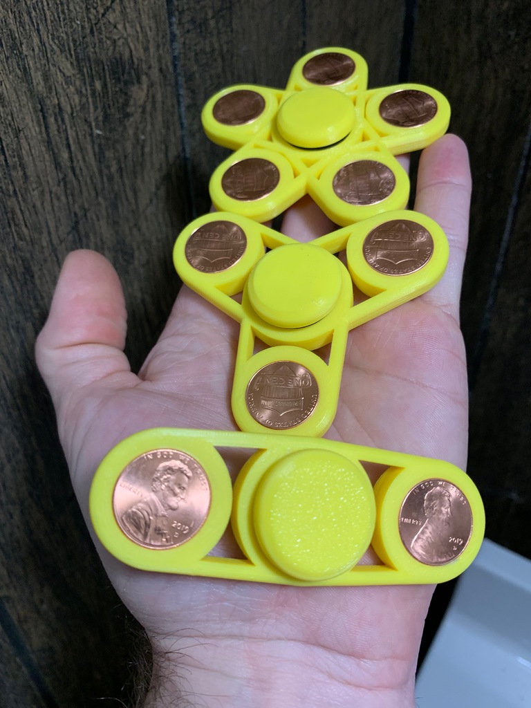 2,3,5 Arm Skeleton Penny Spinners