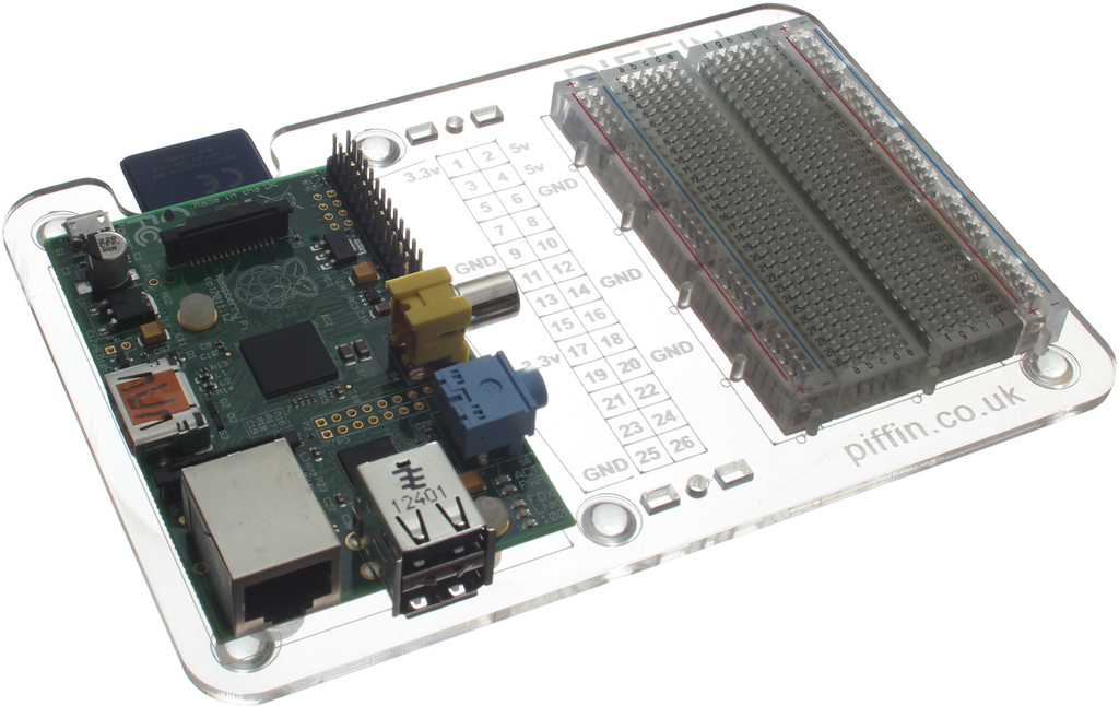 Raspberry Pi and breadboard holder