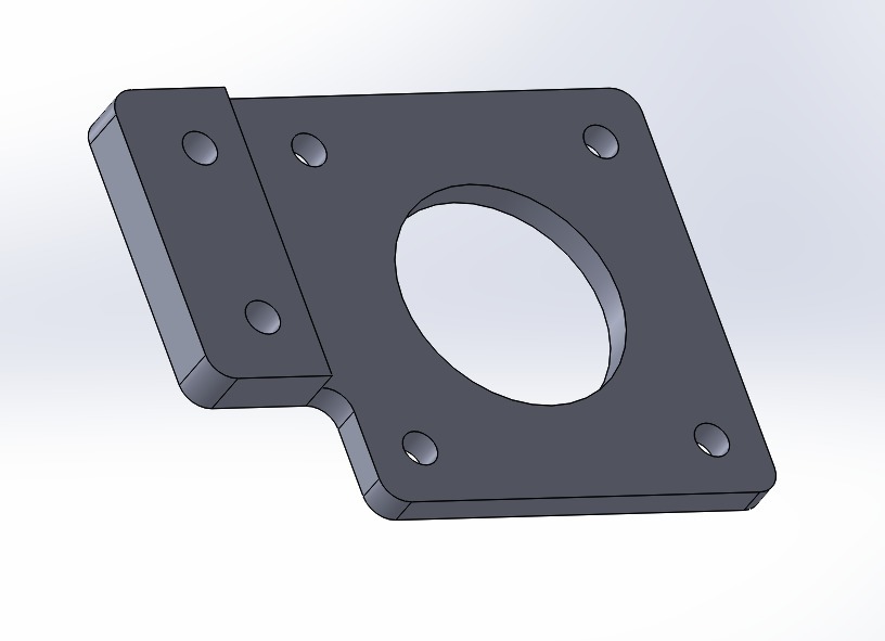 Prusa i3 aluminum frame support for 3Dator extruder