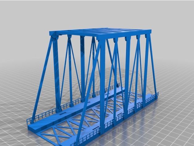 H0 scale model railroad modular bridge