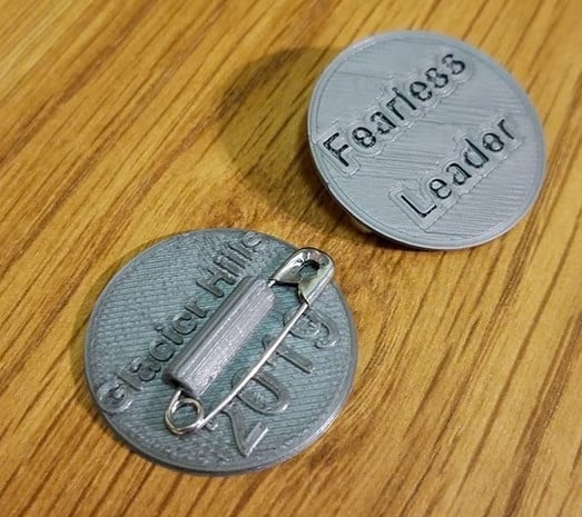 Girl Scout SWAPS pin - parametric and customizable 