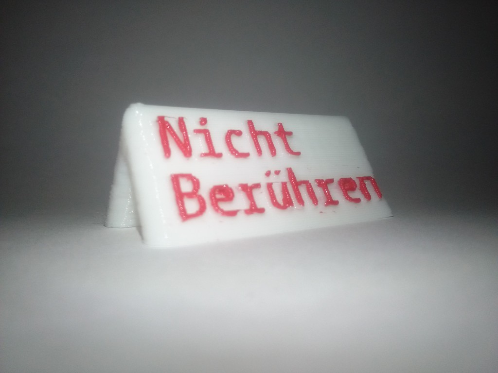 Do not touch sign / Nicht Berühren Schild (German/Deutsch)