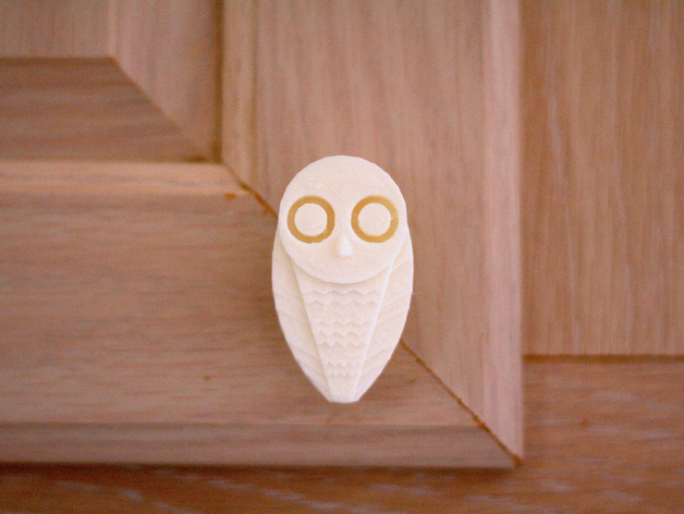 Snowy Owl knob pull (cabinet handle)