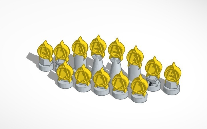 Star Trek set 5 pawns #chess