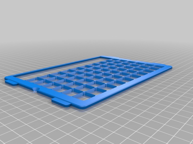My Customized , 3D Printable Keyguard for Grid-based, iPad Mini 2 with foam case 10x60 Touch Chat