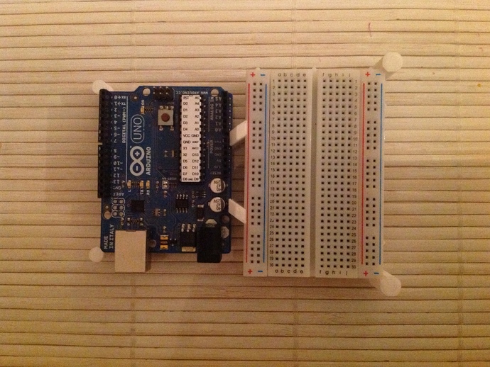 Arduino uno + half size breadboard holder