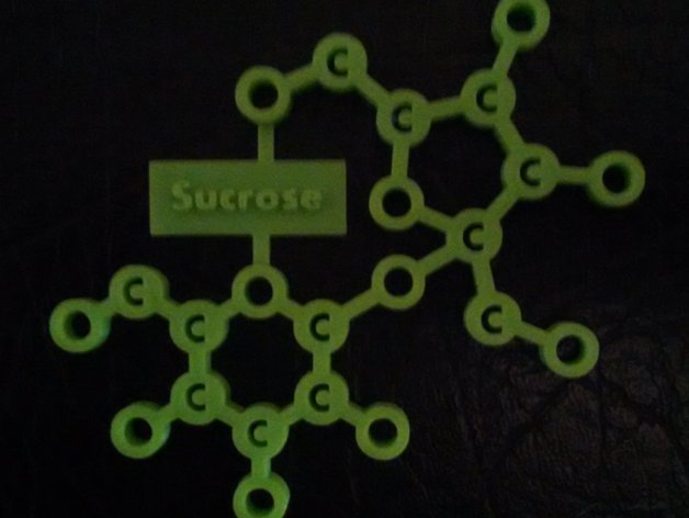 Molecular Sugar Models - Sucrose - Glucose - Fructose